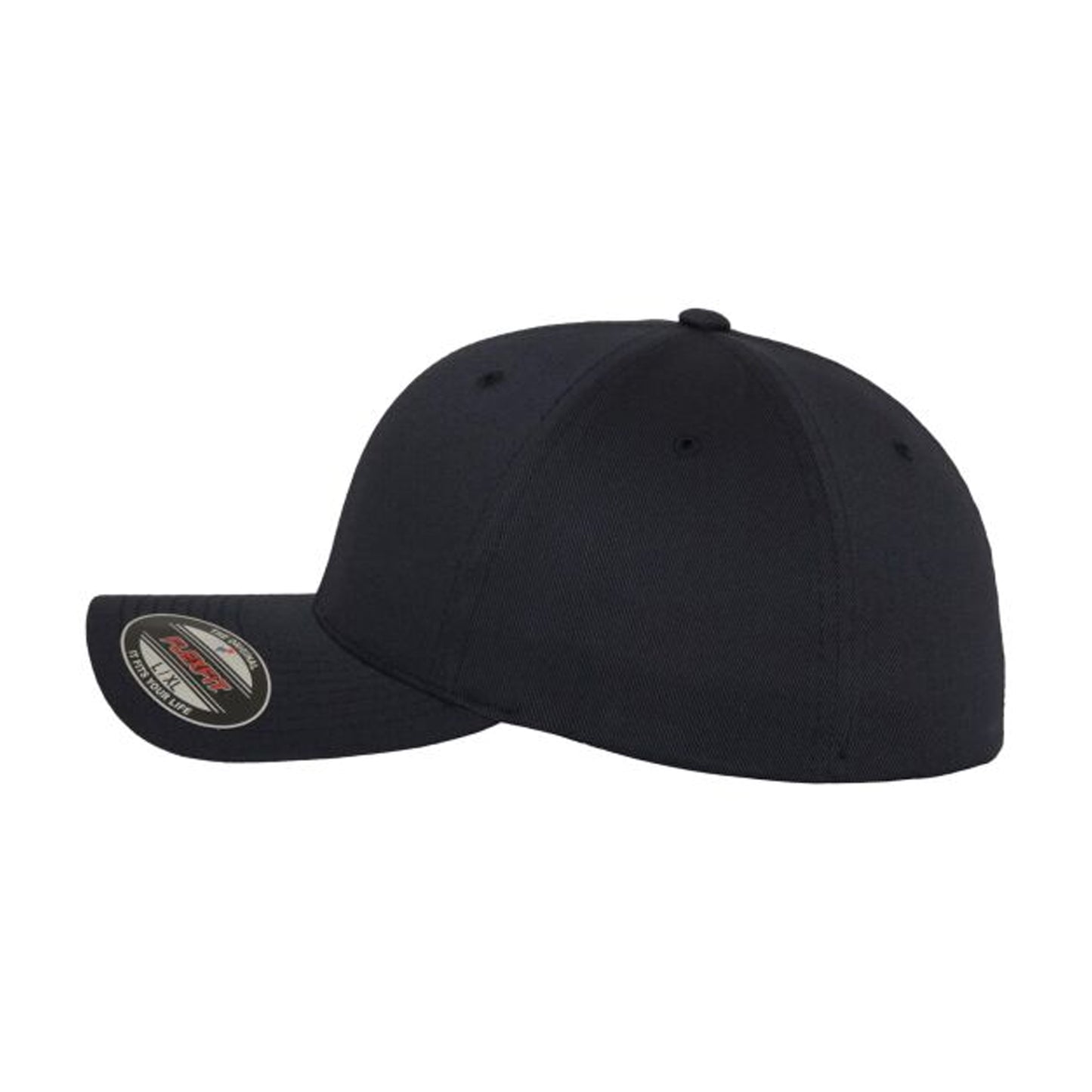Dark Navy - Side - Flexfit Unisex Adult Wooly Combed Baseball Cap