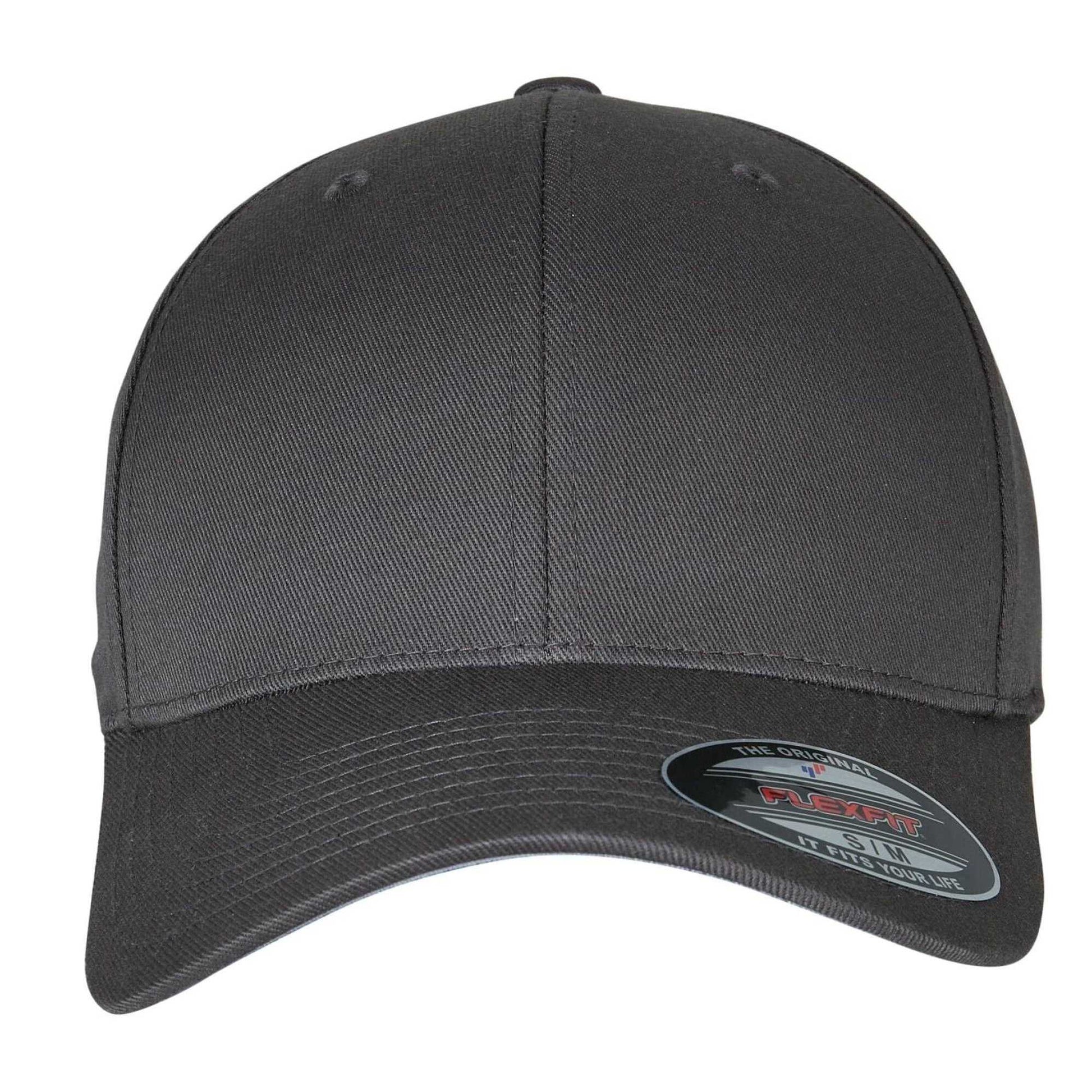 Dark Grey - Side - Flexfit Unisex Adult Wooly Combed Baseball Cap