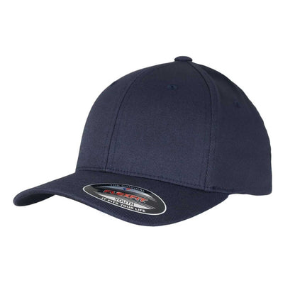 Dark Navy-Dark Navy - Front - Flexfit Unisex Adult Wooly Combed Baseball Cap