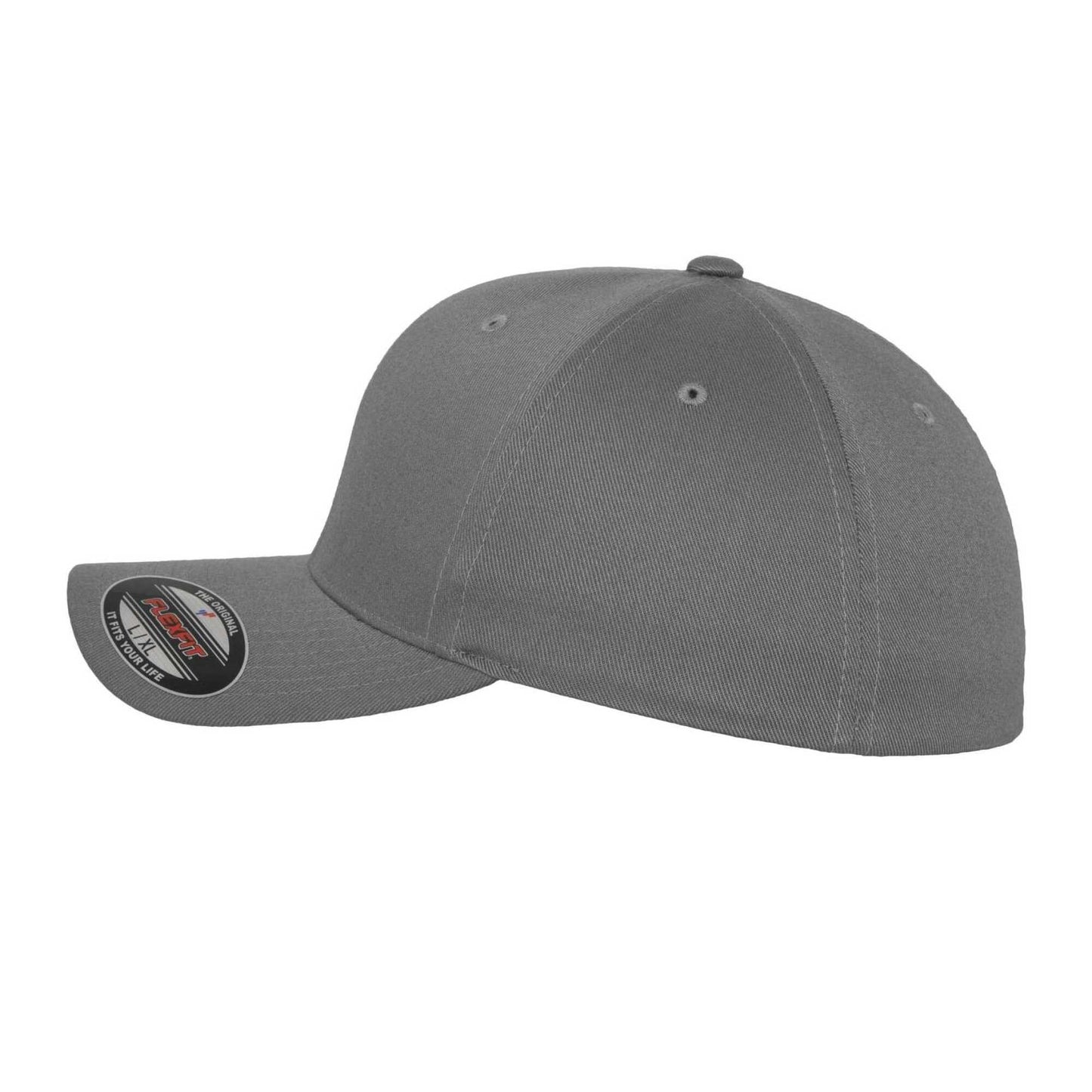 Grey - Front - Flexfit Unisex Adult Wooly Combed Baseball Cap