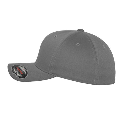 Grey - Front - Flexfit Unisex Adult Wooly Combed Baseball Cap
