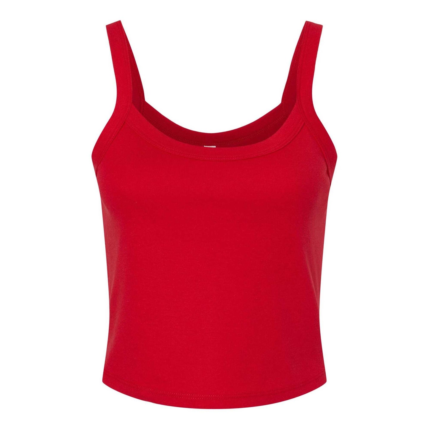 Solid Red - Front - Bella + Canvas Womens-Ladies Micro-Rib Strappy Tank Top