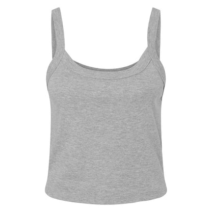 Athletic Heather - Front - Bella + Canvas Womens-Ladies Micro-Rib Strappy Tank Top