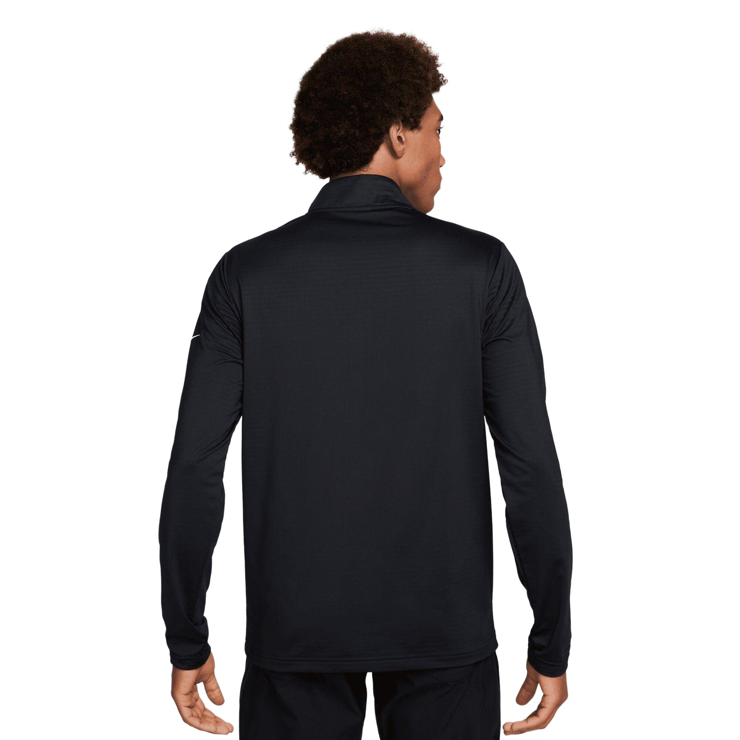 Black-White - Back - Nike Golf Mens Dri-FIT Half Zip Top
