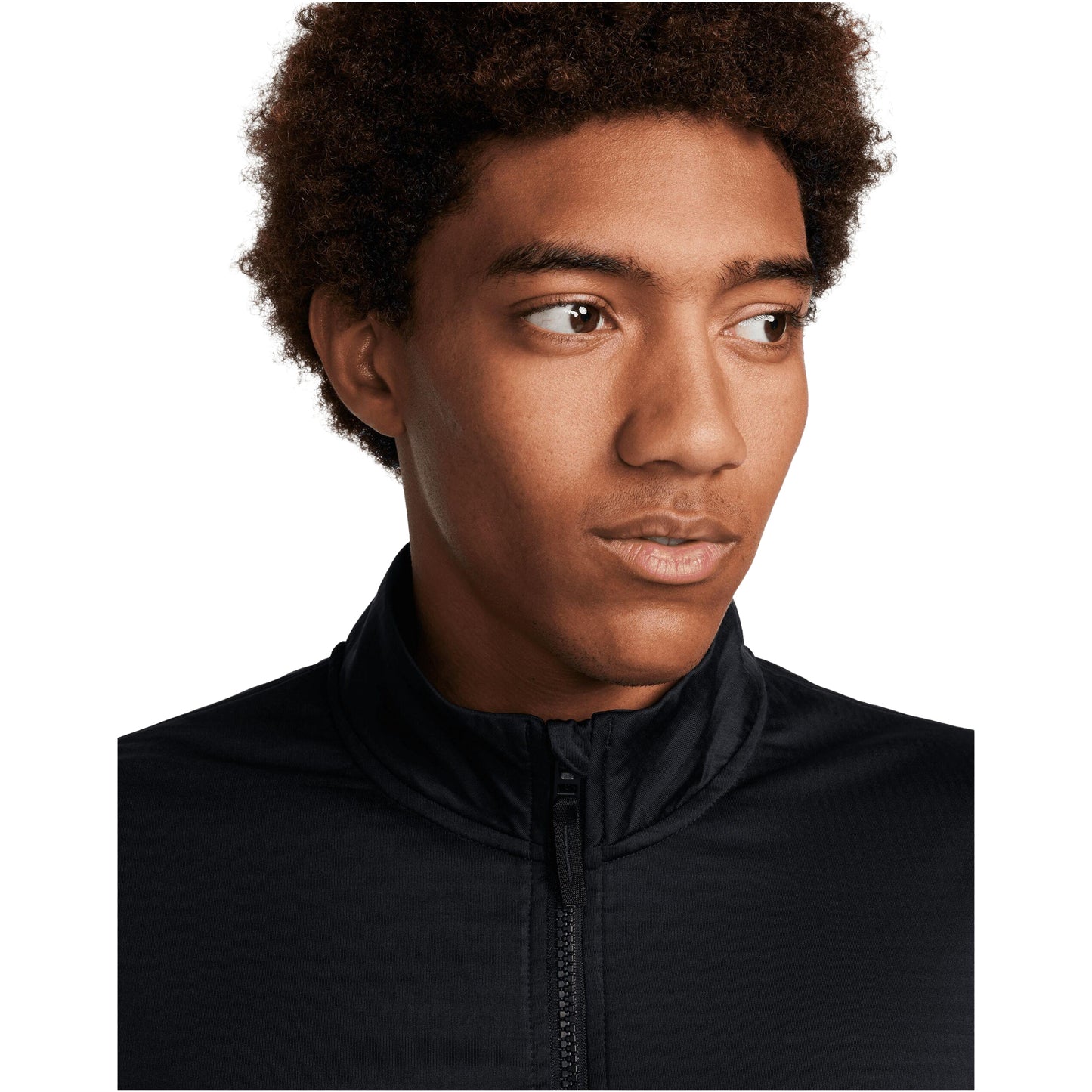 Black-White - Side - Nike Golf Mens Dri-FIT Half Zip Top
