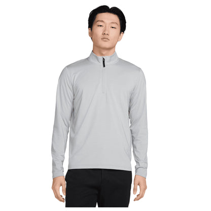 Wolf Grey-Black - Front - Nike Golf Mens Dri-FIT Half Zip Top