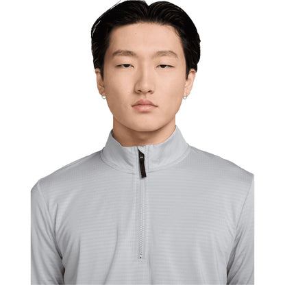 Wolf Grey-Black - Side - Nike Golf Mens Dri-FIT Half Zip Top