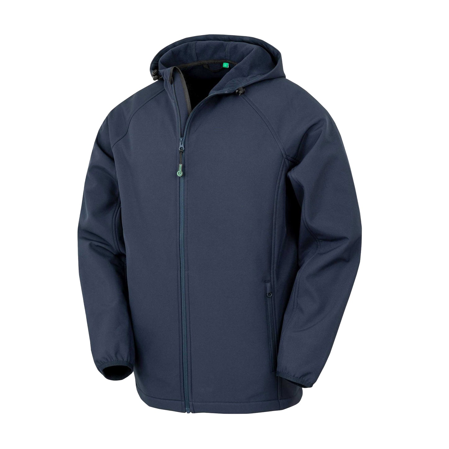 Navy - Front - Result Recycled Mens 3 Layer Printable Soft Shell Jacket