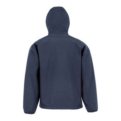 Navy - Back - Result Recycled Mens 3 Layer Printable Soft Shell Jacket