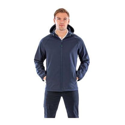 Navy - Side - Result Recycled Mens 3 Layer Printable Soft Shell Jacket