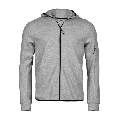 Heather Grey - Front - Tee Jays Mens Athletic Full Zip Hoodie