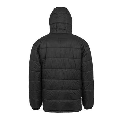 Black - Back - Result Recycled Unisex Adult Recycled Hooded Padded Jacket