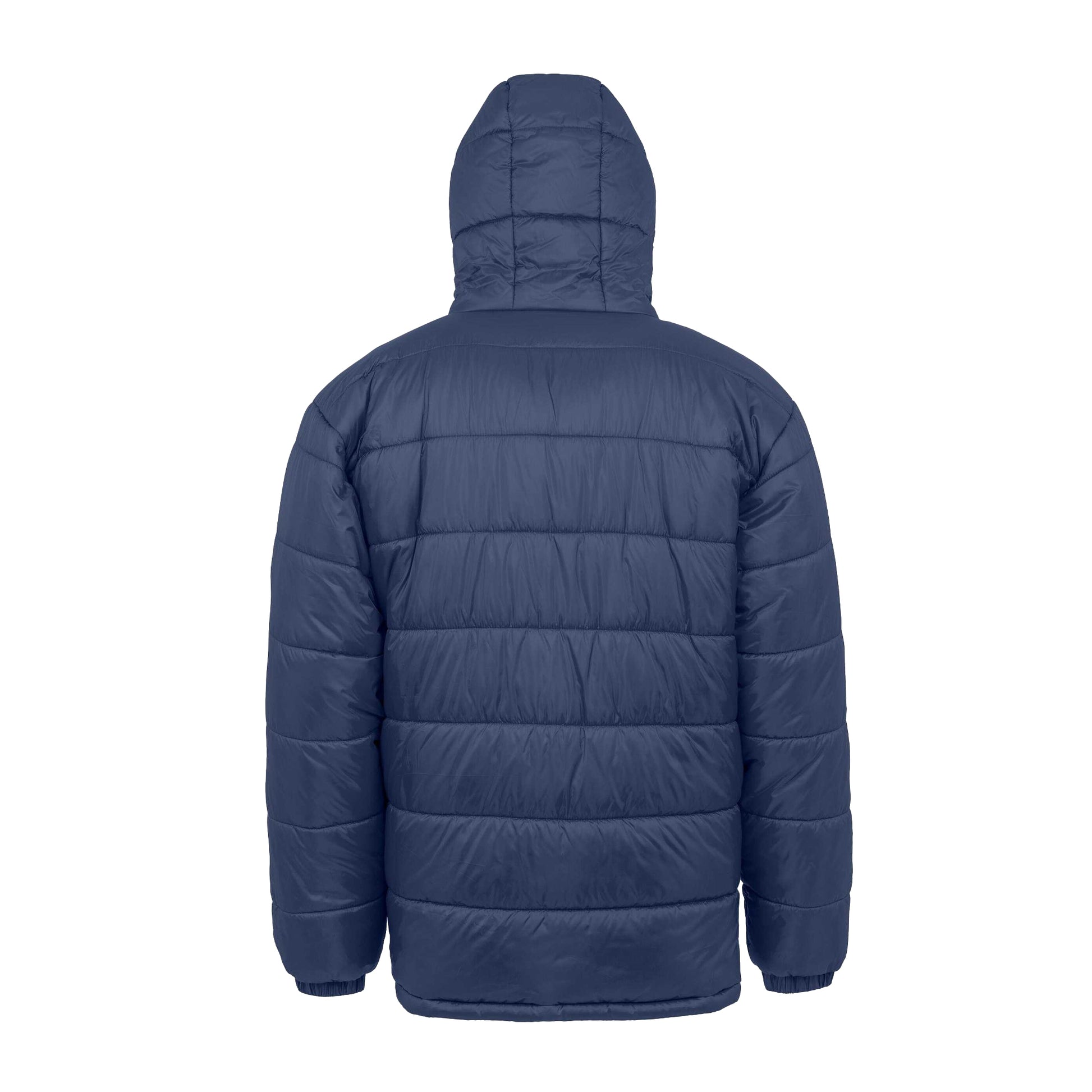 Navy - Back - Result Recycled Unisex Adult Recycled Hooded Padded Jacket
