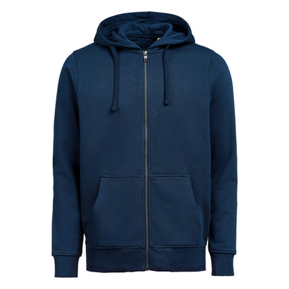 Navy - Front - Untagged Movement Unisex Adult Regular Full Zip Hoodie