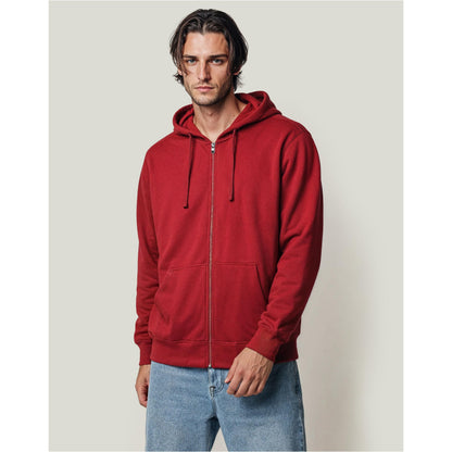 Grey Melange - Front - Untagged Movement Unisex Adult Regular Full Zip Hoodie