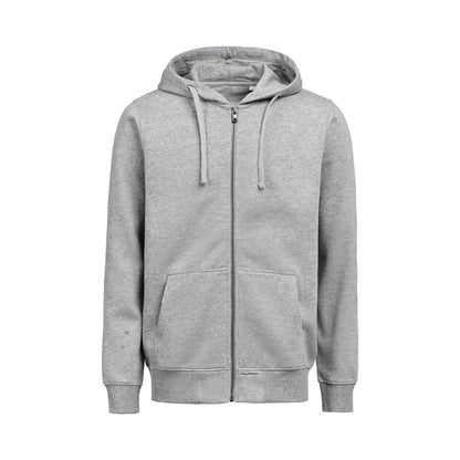 Grey Melange - Back - Untagged Movement Unisex Adult Regular Full Zip Hoodie