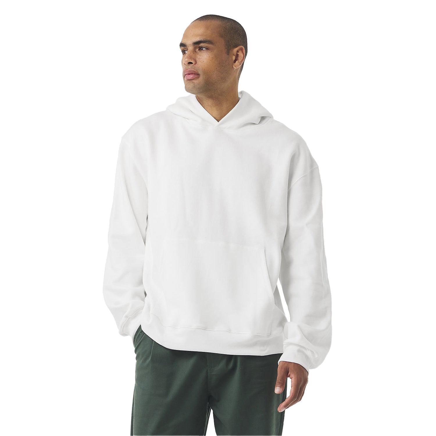 White - Side - Bella + Canvas Unisex Adult Heavyweight Pull Over Hoodie