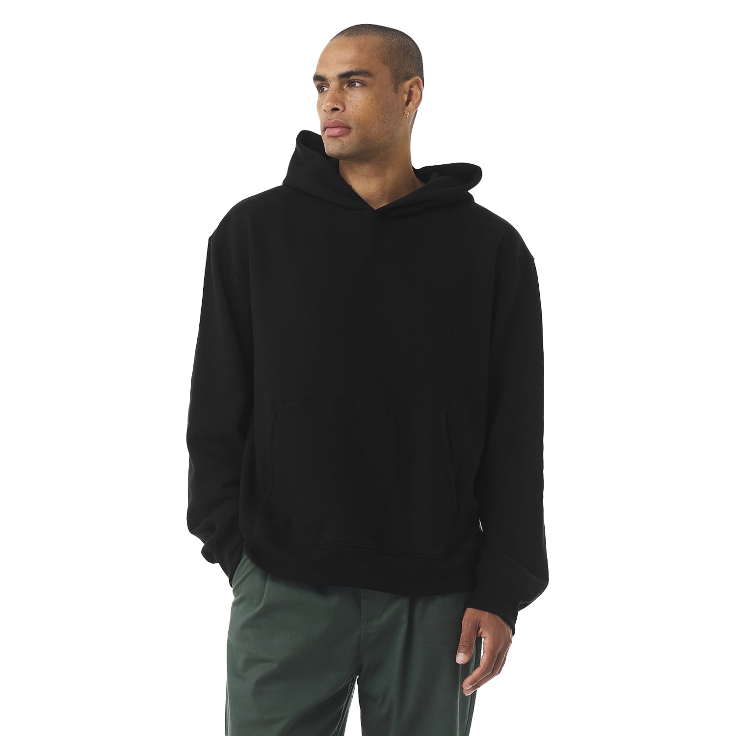 Black - Side - Bella + Canvas Unisex Adult Heavyweight Pull Over Hoodie