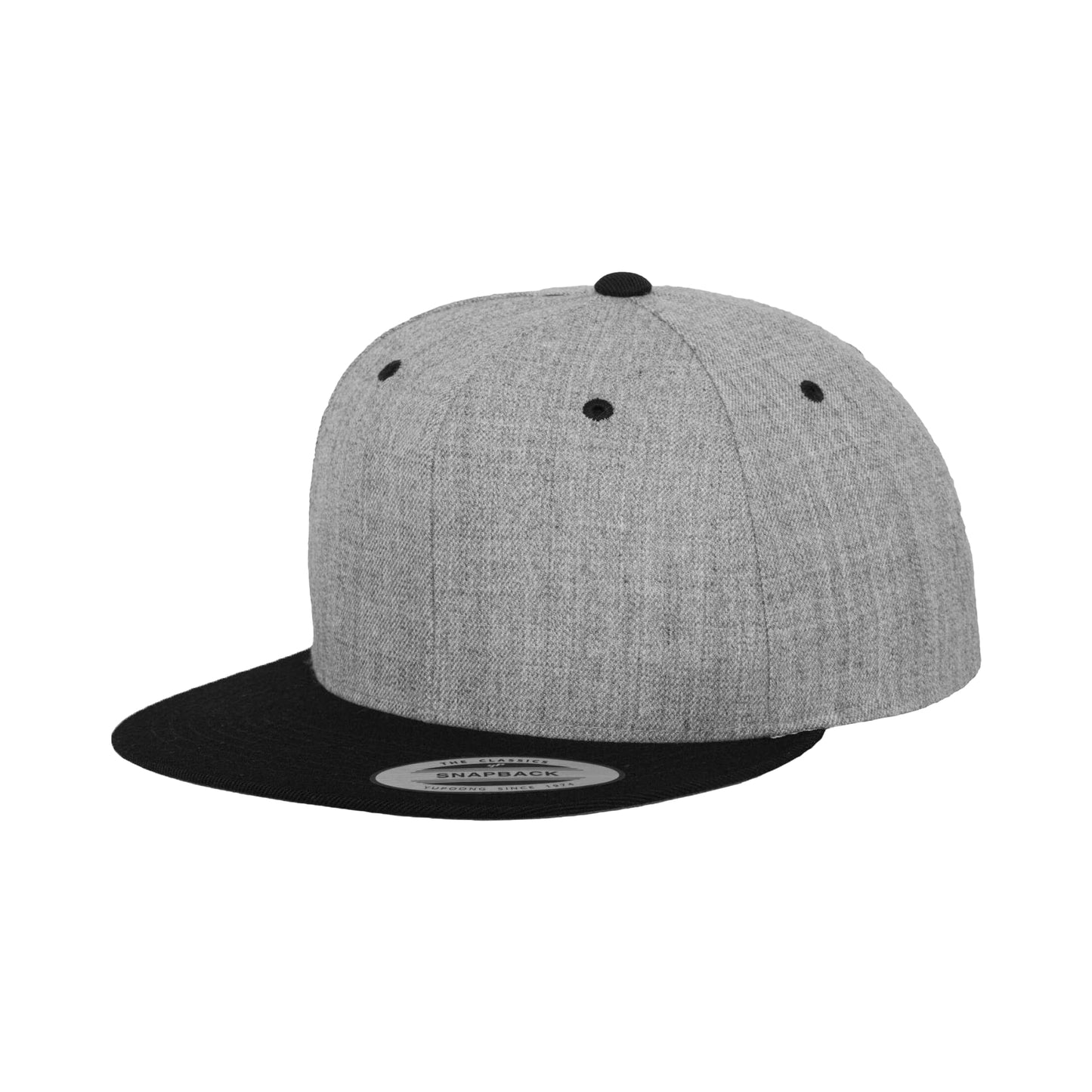 Heather Grey-Black - Front - Flexfit Classic Two Tone Cap