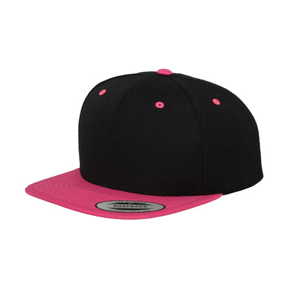 Black-Neon Pink - Front - Flexfit Classic Two Tone Cap