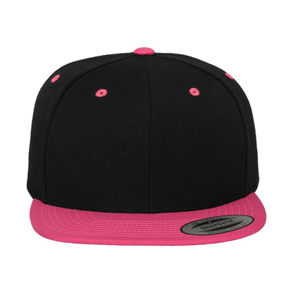 Black-Neon Pink - Side - Flexfit Classic Two Tone Cap