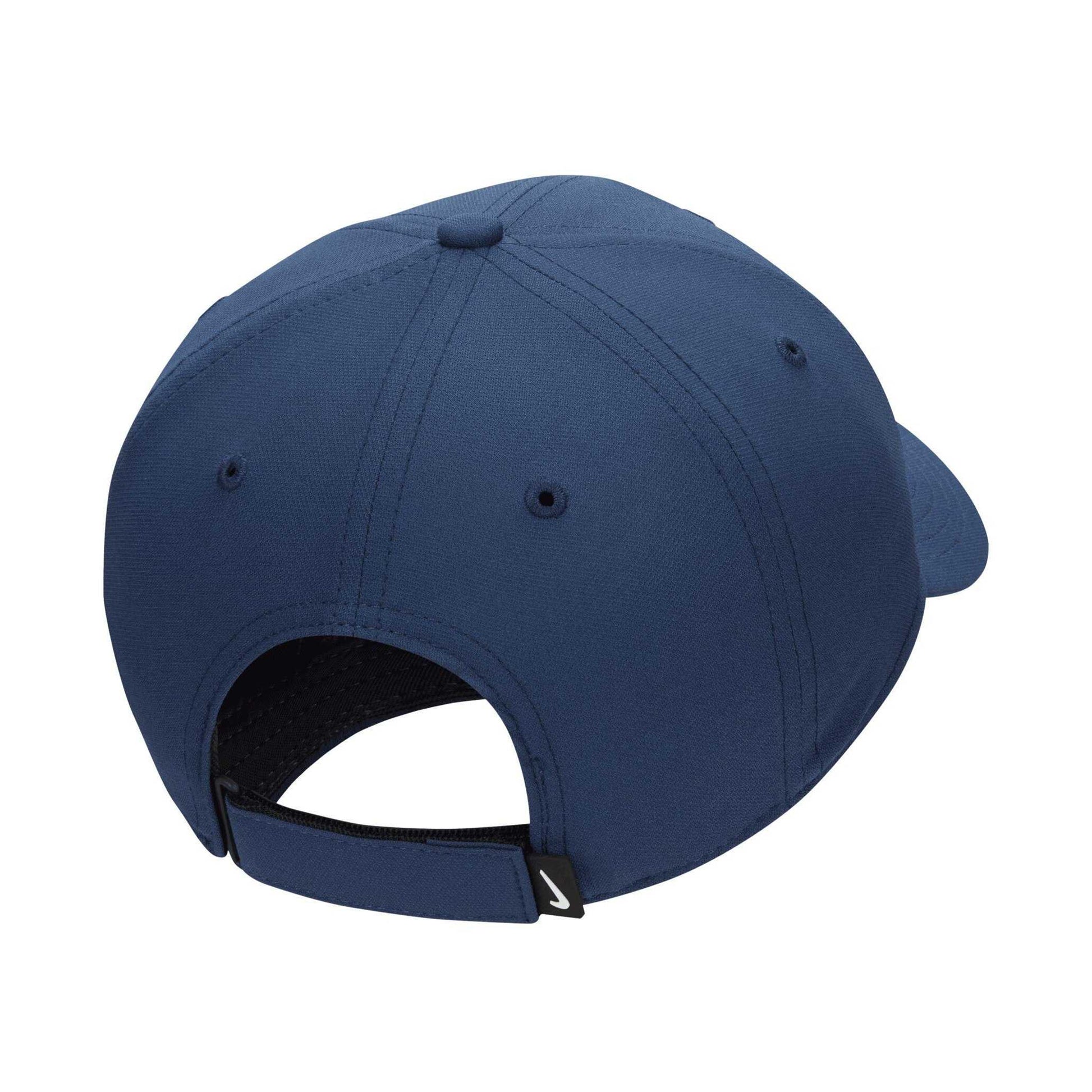 Midnight Navy-White - Back - Nike Golf Swoosh Dri-FIT Structured Baseball Cap
