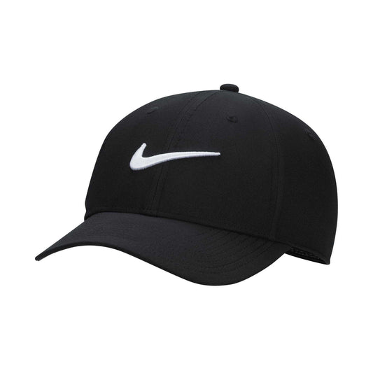 Black-White - Front - Nike Golf Swoosh Dri-FIT Structured Baseball Cap