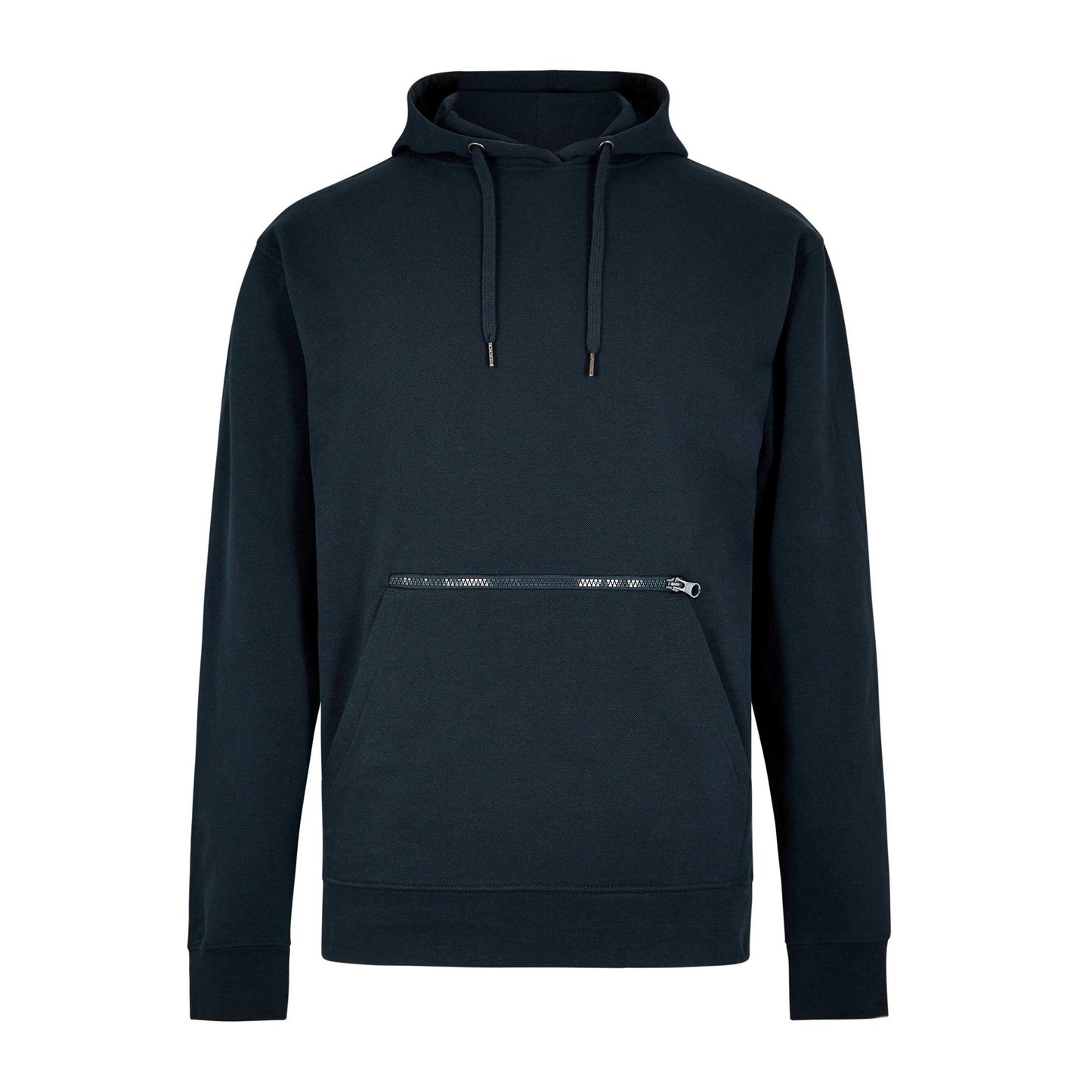 Navy - Front - Kustom Kit Unisex Adult Pique Regular Hoodie