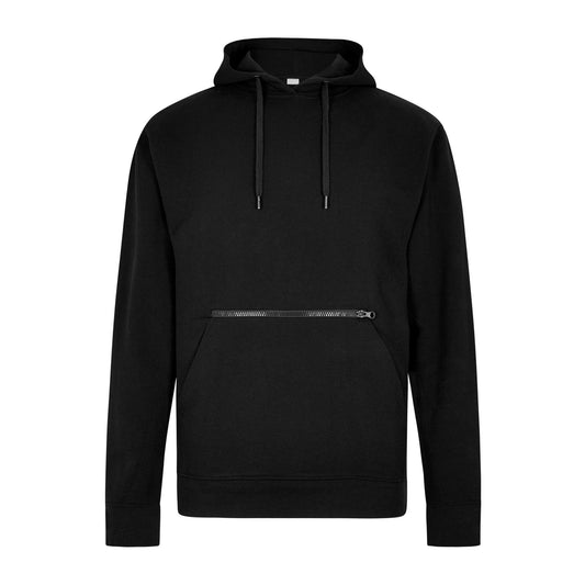 Black - Front - Kustom Kit Unisex Adult Pique Regular Hoodie
