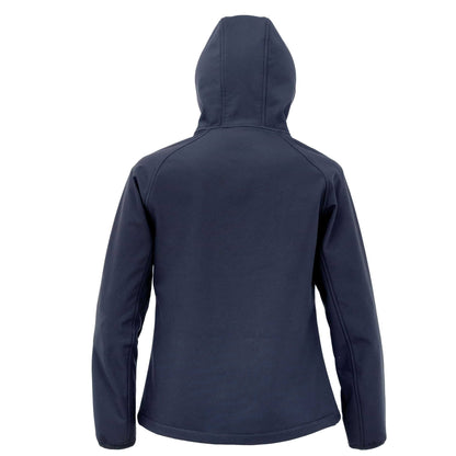 Navy - Back - Result Recycled Womens-Ladies 3 Layer Printable Soft Shell Jacket