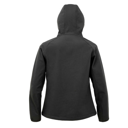 Black - Back - Result Recycled Womens-Ladies 3 Layer Printable Soft Shell Jacket