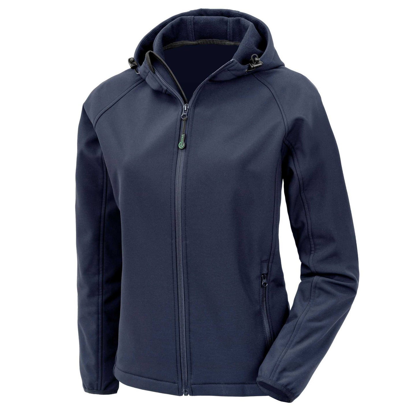 Navy - Front - Result Recycled Womens-Ladies 3 Layer Printable Soft Shell Jacket