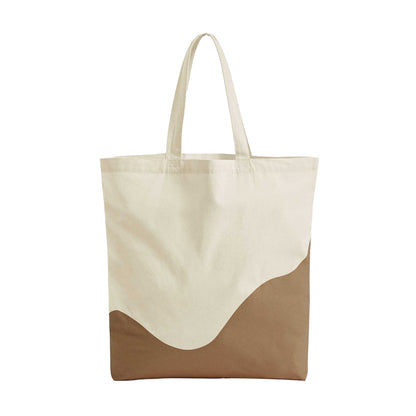 Natural-Caramel - Front - Westford Mill Wave Pattern Maxi Tote Bag