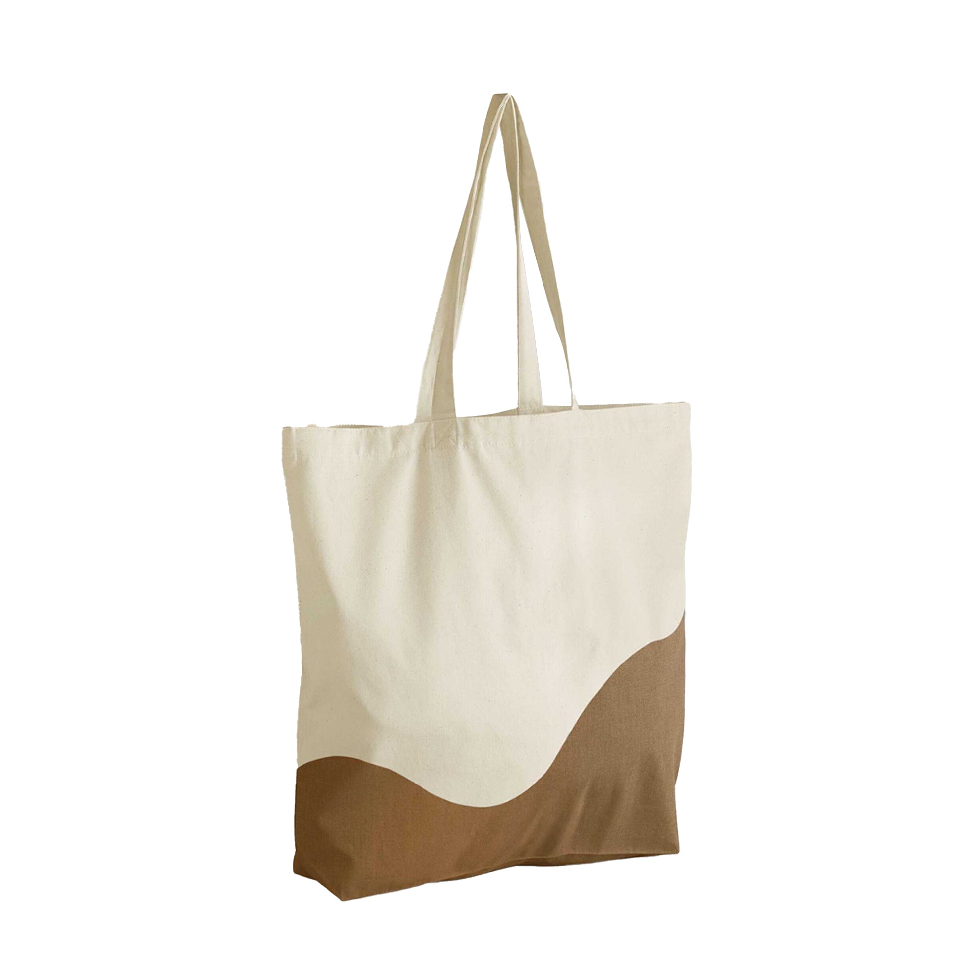 Natural-Caramel - Back - Westford Mill Wave Pattern Maxi Tote Bag