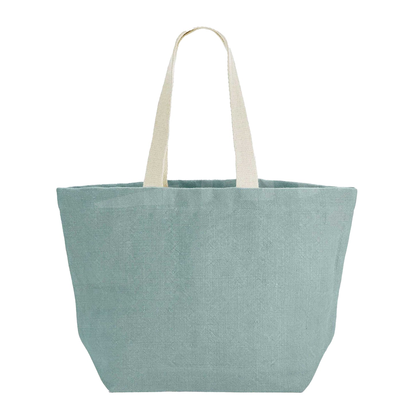 Duck Egg Blue - Front - Westford Mill Washed Jute Tote Bag