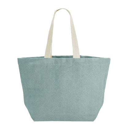 Duck Egg Blue - Front - Westford Mill Washed Jute Tote Bag
