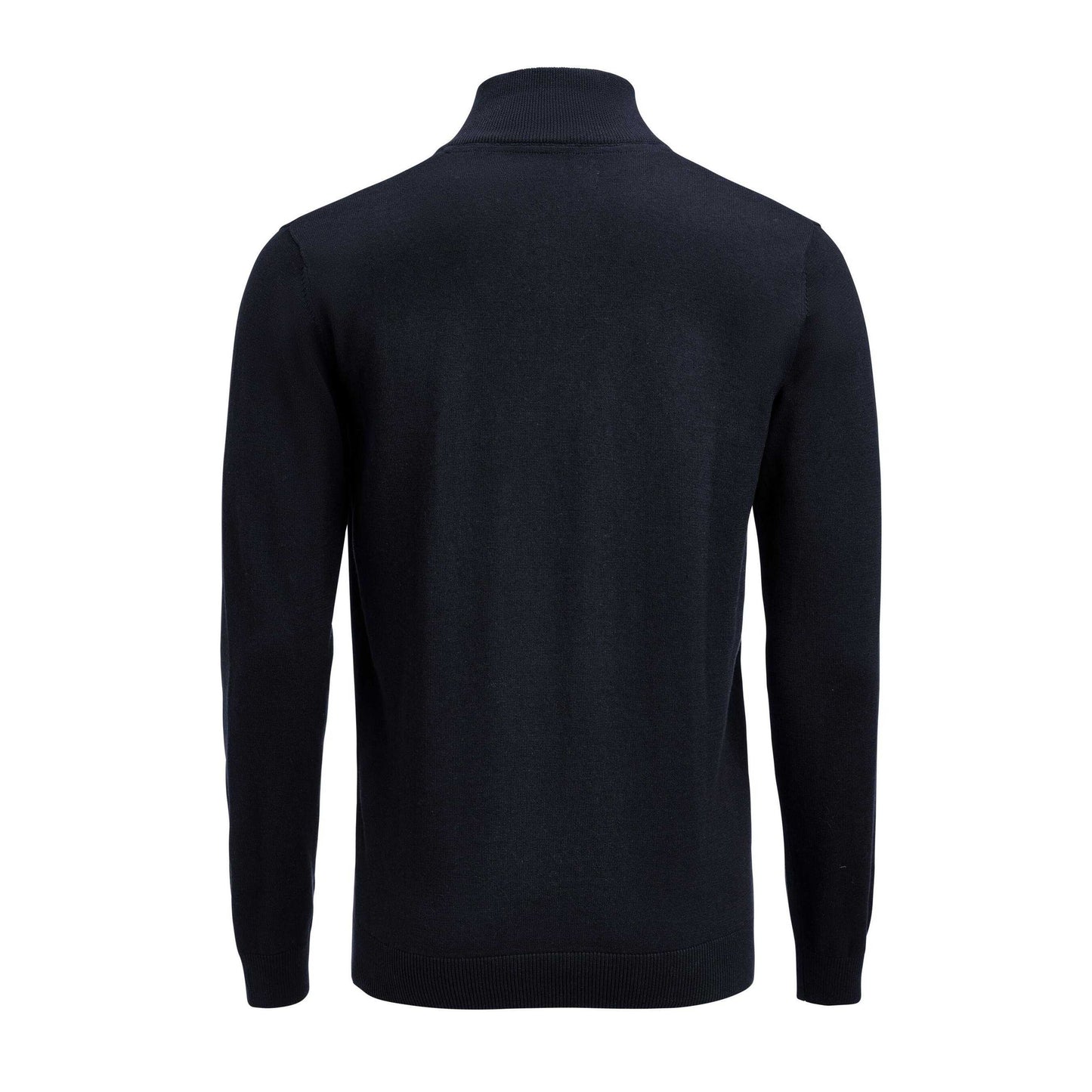 Navy - Back - James Harvest Unisex Adult Ashland Knitted Half Zip Sweatshirt
