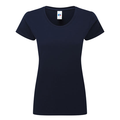 French Navy - Front - Russell Womens-Ladies Authentic Classic T-Shirt