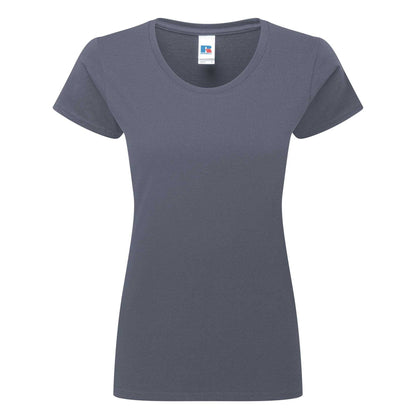 Convoy Grey - Front - Russell Womens-Ladies Authentic Classic T-Shirt