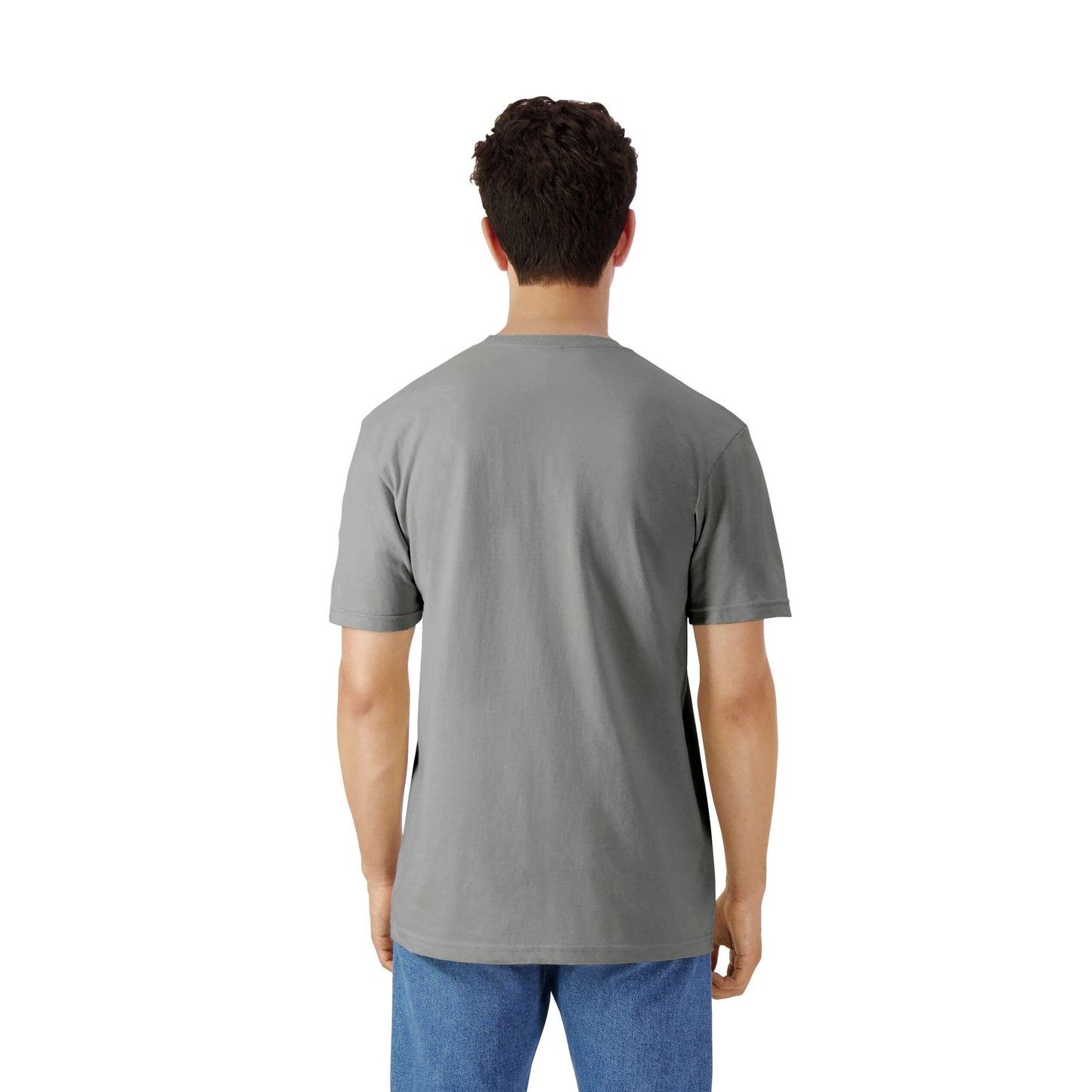 Charcoal - Side - Gildan Unisex Adult Cotton Lightweight T-Shirt