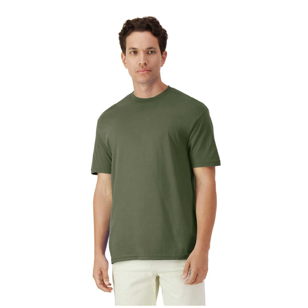 Military Green - Side - Gildan Unisex Adult Cotton Lightweight T-Shirt