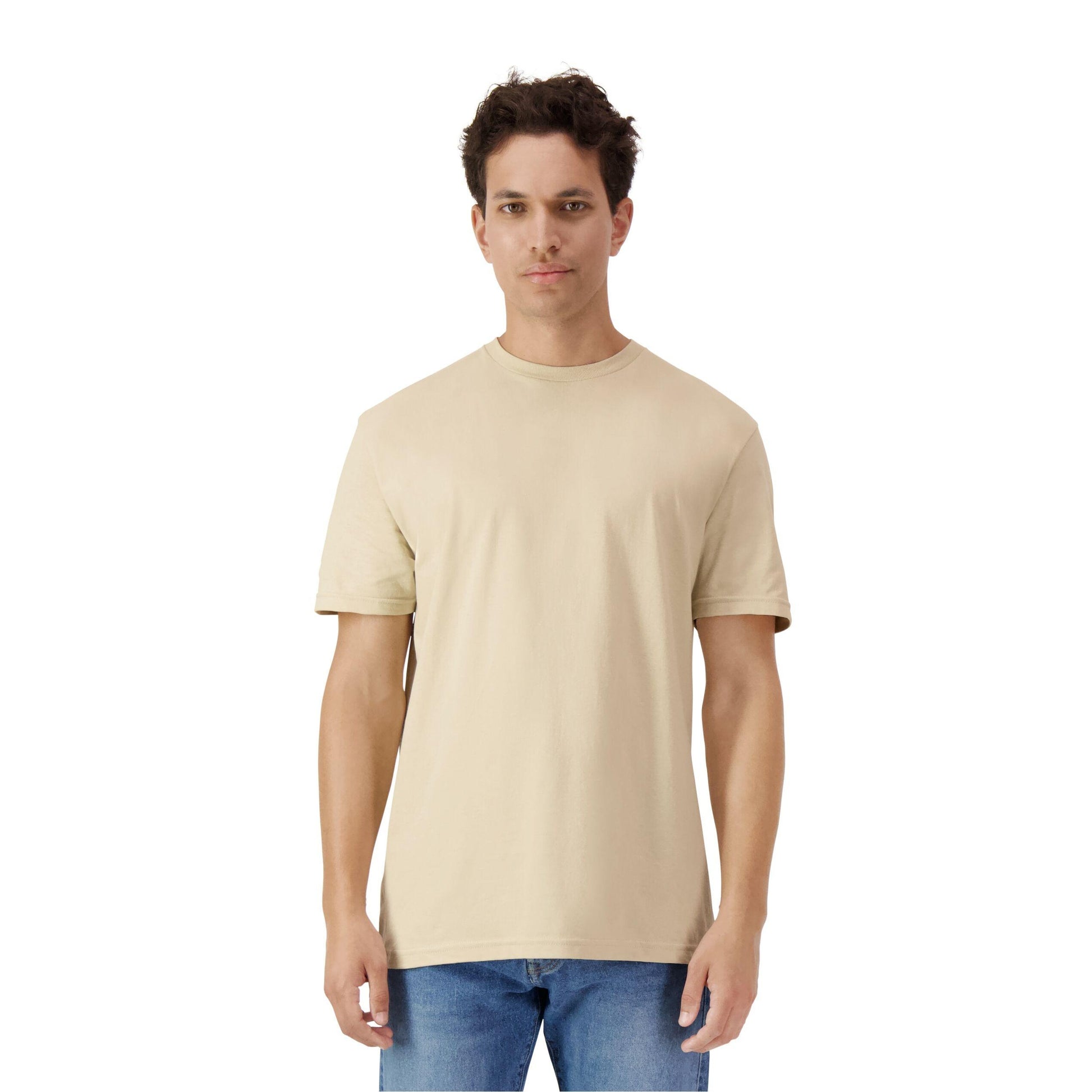 Sand - Back - Gildan Unisex Adult Cotton Lightweight T-Shirt
