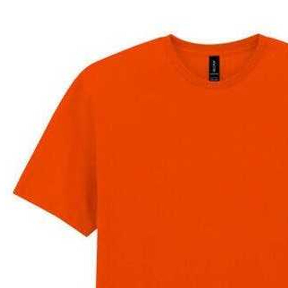 Orange - Side - Gildan Unisex Adult Cotton Lightweight T-Shirt