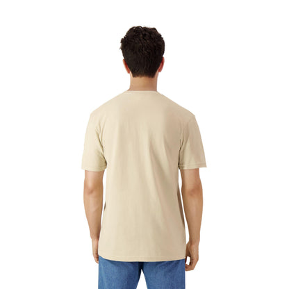 Sand - Side - Gildan Unisex Adult Cotton Lightweight T-Shirt