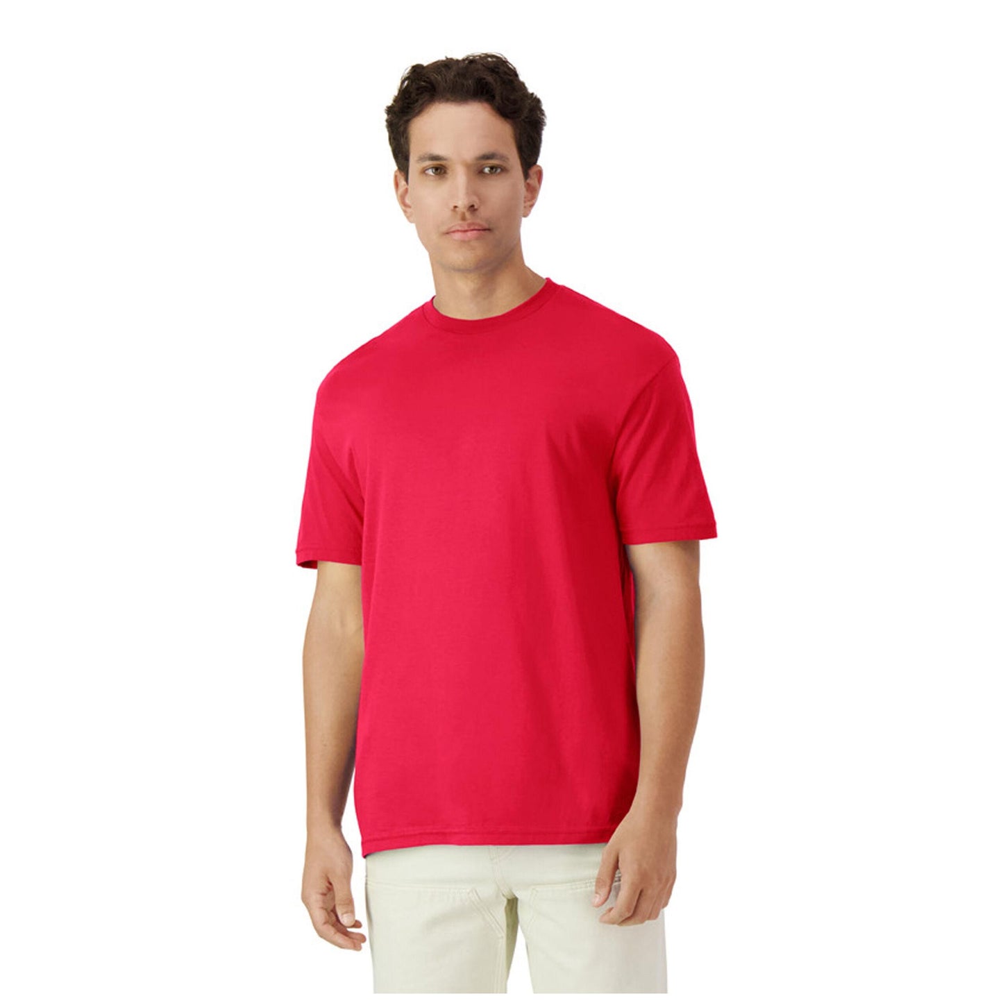 Red - Back - Gildan Unisex Adult Cotton Lightweight T-Shirt