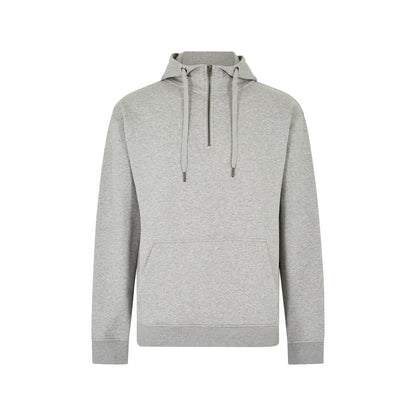Heather Grey - Front - Kustom Kit Mens Quarter Zip Regular Hoodie