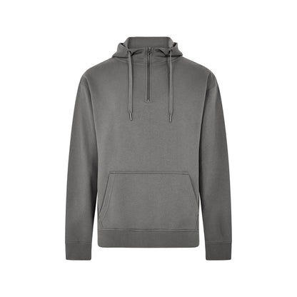 Dark Grey - Front - Kustom Kit Mens Quarter Zip Regular Hoodie