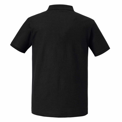 Black - Back - Russell Mens Authentic Eco Polo Shirt