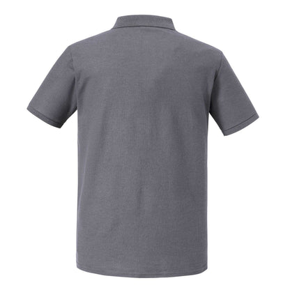 Convoy Grey - Back - Russell Mens Authentic Eco Polo Shirt