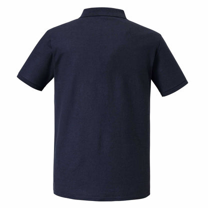 French Navy - Back - Russell Mens Authentic Eco Polo Shirt